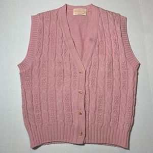 Vintage Pink Pendleton Virgin Wool Sleeveless